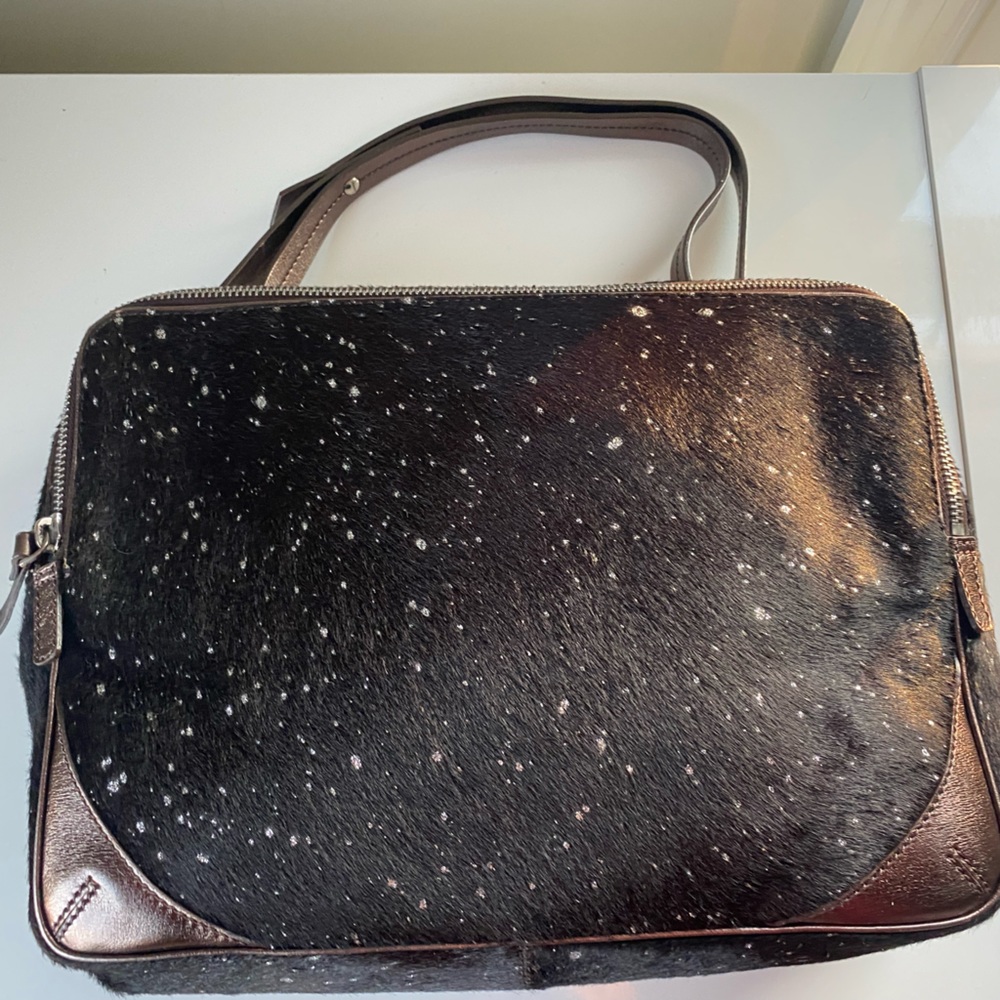 $720 Kate Spade Collect Line Ltd Ed Hand Bag Purse black Pony Hair Silver Metall - Picture 5 of 17